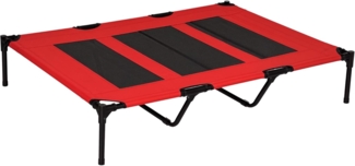 PawHut Tierbett Katzenbett, Outdoor, Haustierbett, Haustierliege, Oxford, Texteline-Stoff, für Garten, Balkon, Rot
