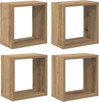 vidaXL Wandregale Artisan Eiche MDF mit Furnier 26 x 15 x 26 cm 875179