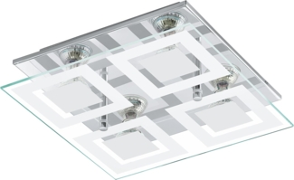 Eglo 94226 LED Deckenleuchte ALMANA chrom, 29x29 cm GU10 max. 4X3W