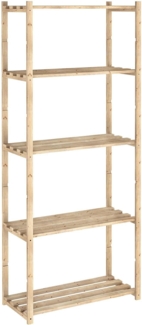 Astigarraga Kit Line Mehrzweckregal Vorratsregal "Natura" mit 4 oder 5 Etagen, Vollholz, Standregal