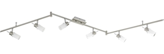 JUST LIGHT 11936-55 LED Deckenleuchte 6-flammig 3000K GU10 Stahl