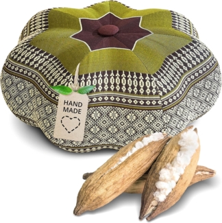 livasia Meditationskissen Zafukissen Stern klein, vegan und handgefertigt, 30x15cm, Kapok