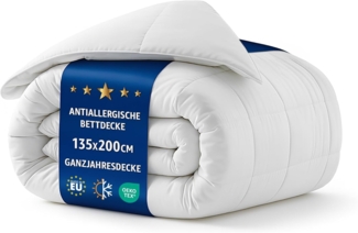Amazinggirl Bettdecke 135x200 Ganzjahresbettdecke – Weiche atmungsaktive Steppbettdecke für Allergiker, kuschelige Decke mit Füllung, Oeko-Tex Zertifiziert