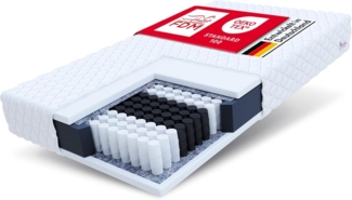 FDM Matratze BORNEO 140x200 hochwertige 7-Zonen Taschenfederkernmatratze Härtegrad H3 polyurethanschaum polyester 17 cm hohe, Doppel