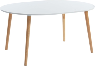 BAÏTA Wohnzimmertisch, lackiert, Weiß, L 120 – 160 cm Oracle