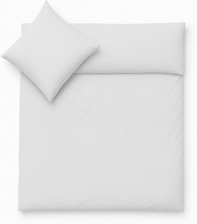 Julido Jersey Bettwäsche 135x200cm 100% Baumwolle weich atmungsaktiv Hellgrau