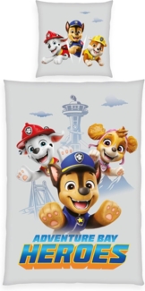PAW PATROL Wendebettwäsche Paw Patrol, Flanell, 2 teilig, mit den beliebten Hunde-Helden