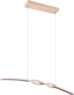 LED Pendelleuchte GINKO in Metall Beige geschwungen, Breite 79cm