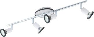 Eglo Led 4er Spot Modino weiß chrom