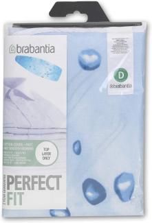 Brabantia Bügelbrett Bezug, Bügelbezug, Bügeltischbezug, Bügelbrettbezug, Baumwolle, Schaumstoff, Größe D 135 x 45 cm, Ice Water, 317422