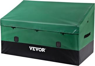 VEVOR 660L Auflagenbox Außenbereich 155x63x75cm Gartenbox aus PE-Plane auf industriellem Niveau Wasserdicht Luftdurchlässig Aufbewahrungsbox Truhe Gartenbox, Grün & Schwarz