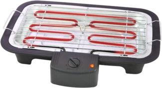 BBQ Tischgrill Elektrogrill mit Wasserschale, 38x22cm, 2000Watt