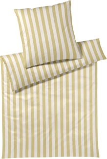 elegante Mako Jersey Bettwäsche Join gelb|135x200 cm + 80x80 cm