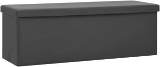 vidaXL Faltbare Sitzbank mit Stauraum Grau PVC 338799