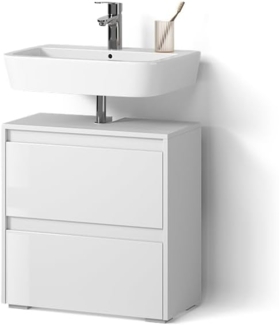 Livinity® Waschbeckenunterschrank Savuto, Weiß/Weiß, 60.2 x 62.1 cm