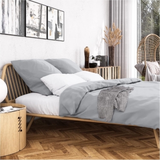 Wolkenfeld Bettwäsche Sommer-Bettwäsche Mako-Satin Baumwolle, Mako-Satin, 2 teilig, 135x200 cm, 155x220 & Übergrößen I inkl. Kissenbezüge 80x80