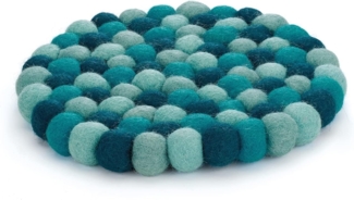 Untersetzer Rund 21cm Schafwolle bis 100 Grad Cilio blau 469998