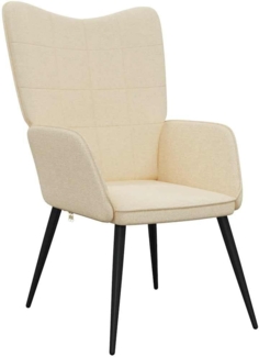 vidaXL Relaxsessel Creme Stoff, Drehbar [327943]