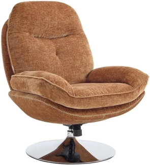 Vente-unique - Drehsessel - Stoff - Senfgelb - ILMACA