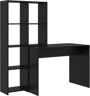 vidaXL Schreibtisch Schwarze Eiche 138.5 x 55 x 143 cm Holzwerkstoff 3337250