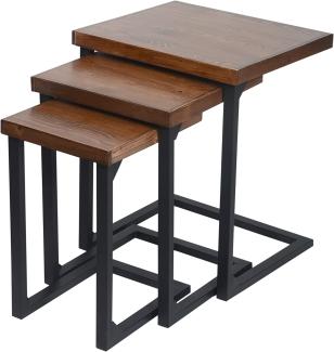 Satztisch Rørvig im 3er Set Kiefernholz, gebeizt [en. casa]