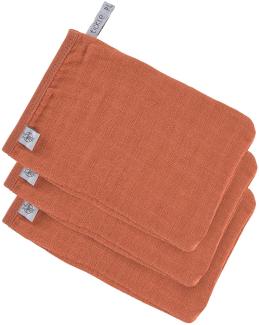 Muslin Wash Glove Set 3 pcs rust