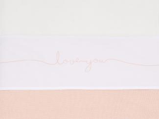 Jollein Love You Babylaken Pale Pink 120x150 cm Rosa hell