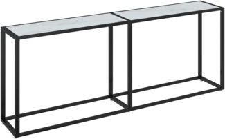 vidaXL Konsolentisch Weiß Marmor-Optik 200x35x75,5 cm Hartglas 331688