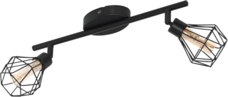 Eglo 32766 Spotleuchte LED ZAPATA 1 G9 2X3W Stahl schwarz, Glas amber L:36cm B:6,5cm