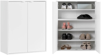 mokebo Schuhschrank 'Der Concierge' (2 Türen) Schuhschrank, Aufbewahrungsschrank in weiß