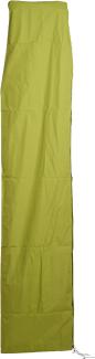 Schutzhülle HWC für Ampelschirm bis 3,5 m, Abdeckhülle Cover mit Reißverschluss ~ hellgrün