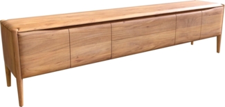 Lowboard Simcha 220 cm Akazie Natur 4 Türen 2 Schubladen