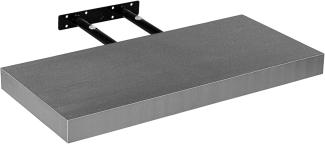 STILISTA® Wandregal Volato, freischwebend, Stärke 3,8cm, schadstoffgeprüft, Silber, 100 cm