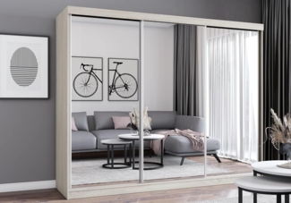 imoebel24 Schwebetürenschrank MILAN 250 cm - Sonoma / Sonoma