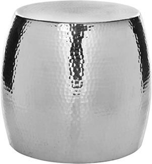 SAFAVIEH Decorative Stool Metal Stool, in Silver, 40 X 40 X 40