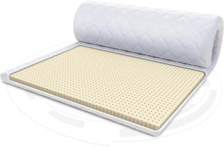 Topper 90x200 cm Matratzenauflage mit Latex Höhe 4 cm Matratzenschoner H2