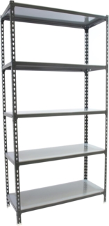 Simonrack Schwerlastregal, Lagerregal, 200 x 110 x 50 cm, Metallregal, Kellerregal, Biegestelle 200 kg, 5 Fachböden, Anthrazit/Verzinkt - Simonclick