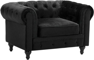 Sessel Samtstoff schwarz CHESTERFIELD