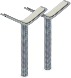 BOMI Treppenschutzgitter Spindel aus Metall | 2 Stück in Silber | Y-Adapter für Treppengeländer | Zubehör Türschutzgitter für Treppen Geländer | Einfache Befestigung für Baby Schutzgitter