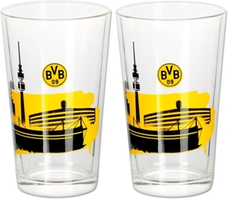 BVB Gläser-Set BVB Wasserglas Skyline (2 Stück), Glas