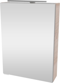 Fackelmann SBC B.CLEVER Gäste-WC Spiegelschrank 50 cm, Braun hell, rechts