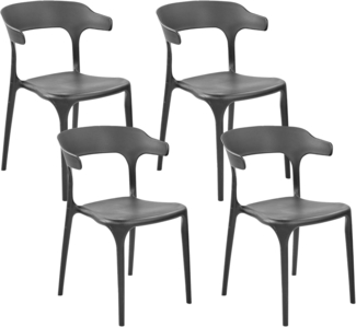 Gartenstuhl 4er Set GUBBIO Schwarz