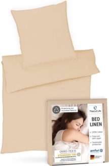 Bettwäsche Set Renforce Creme 155x220 + 80x80