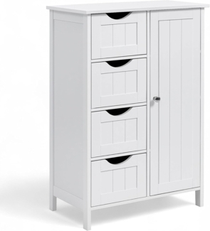 osoltus Badezimmerschrank Beistellschrank Hampton 55 x 30 x 82 cm weiß