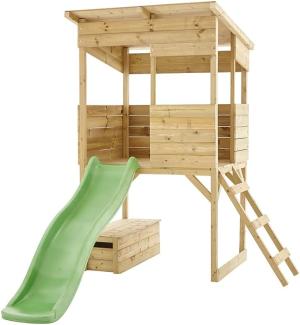 Westmann Holz Stelzenhaus Wildnis | Spielhaus mit Rutsche | Natur | 241x167x205 cm