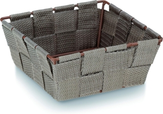 Kela Deko- & Aufbewahrungskorb Alvaro Taupe Ordnungshelfer Faserband Ø14cm Bad WC Küche Körbchen