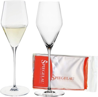 Spiegelau Definition Champagnerglas 250 ml 2er Set + Poliertuch