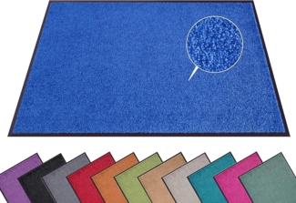 Waschbare Fußmatte Wash & Clean - blau - 90x150x0,7cm