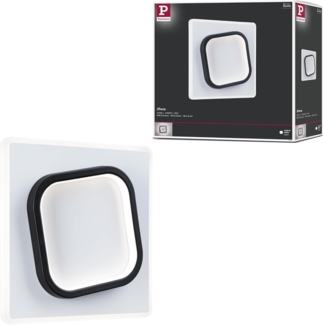 Paulmann 71164 LED Wandleuchte 2Form 24x24cm Weiß Schwarz 4000K