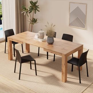 MOBILI FIVER Mobilifiver Ausziehtisch Küche, Iacopo, Wotan Eiche, 140 cm - 220 x 90 x 77 cm